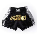 Muay Thai Shorts Black Silver