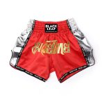 Muay Thai Shorts Red Silver