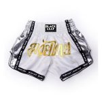 Muay Thai Shorts White Silver