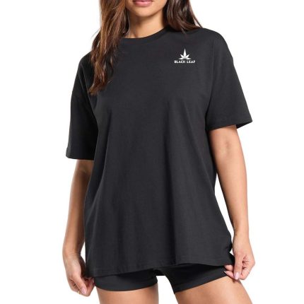 Black Leaf Women Crew Neck Super Comfortable Organic TShirts